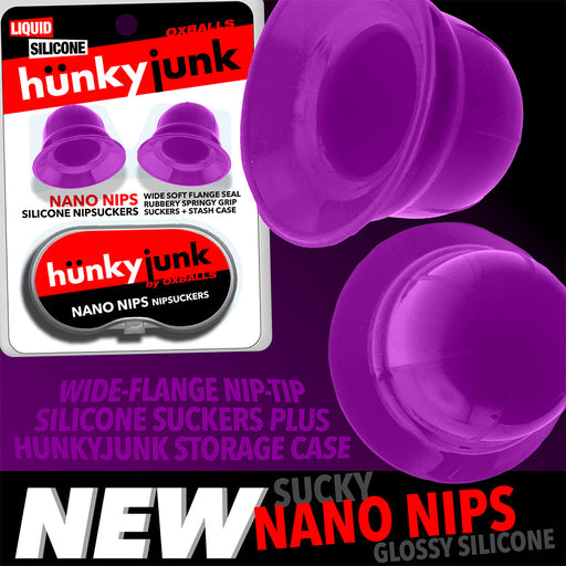 Hünkyjunk - Nano Nips - Siliconen Tepelzuigers - Paars-Erotiekvoordeel.nl