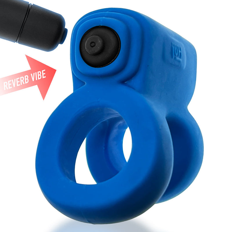 Hünkyjunk - Revhammer - Vibrerende Cockring en Schachtring - Blauw-Laced-up.nl