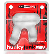 Hünkyjunk - Revhammer - Vibrerende Cockring en Schachtring - Transparant-Laced-up.nl