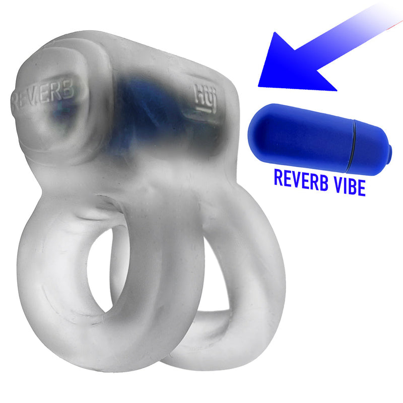 Hünkyjunk - Revhammer - Vibrerende Cockring en Schachtring - Transparant-Laced-up.nl