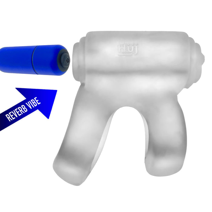 Hünkyjunk - Revhammer - Vibrerende Cockring en Schachtring - Transparant-Laced-up.nl