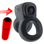 Hünkyjunk - Revhammer - Vibrerende Cockring en Schachtring - Zwart-Laced-up.nl