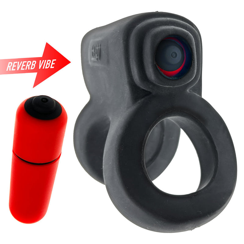 Hünkyjunk - Revhammer - Vibrerende Cockring en Schachtring - Zwart-Laced-up.nl