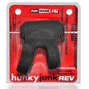 Hünkyjunk - Revhammer - Vibrerende Cockring en Schachtring - Zwart-Laced-up.nl