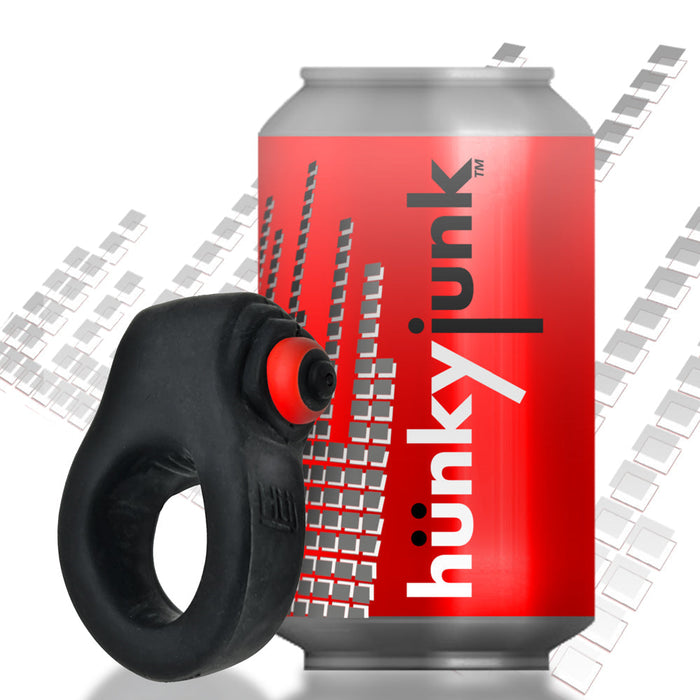 Hünkyjunk - Revring - Vibrerende Cockring - Zwart-Laced-up.nl