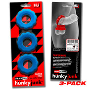 Hünkyjunk - Super Huj - 3 stuks - Cockrings Teal Ice-laced-up.nl