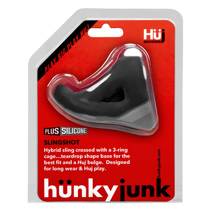 Hünkyjunk - Slingshot Cocksling - Zwart-Laced-up.nl