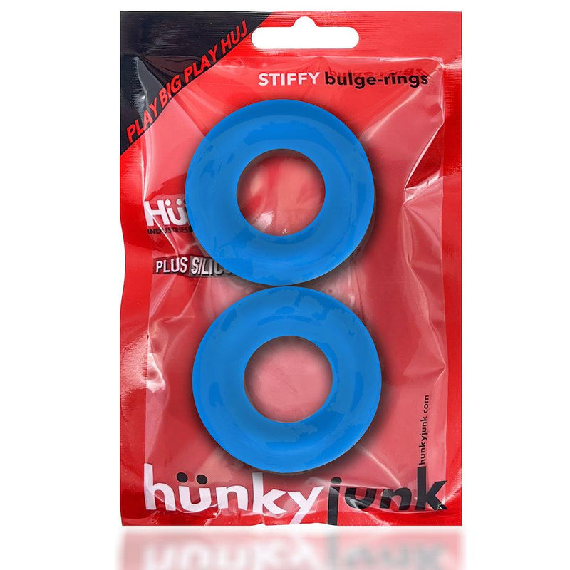 Hünkyjunk - Stiffy - Cockring - 2 stuks - Blauw-Laced-up.nl