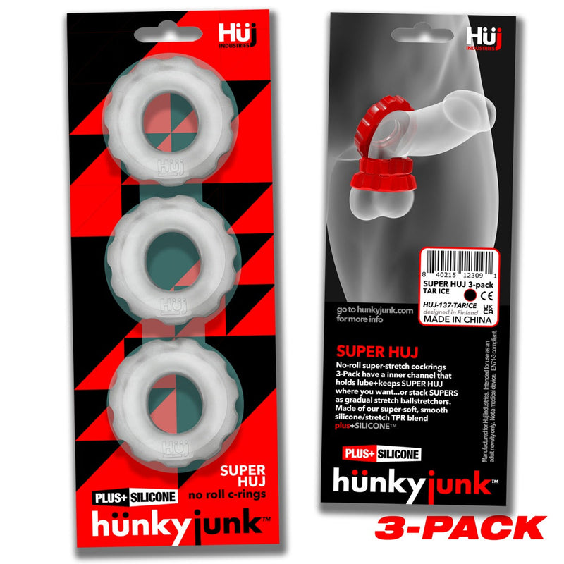 Hünkyjunk - Super Huj - 3 stuks - Cockringen - Transparant-laced-up.nl