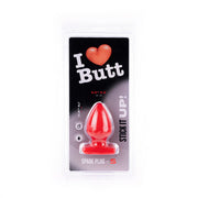 I ♥ Butt - Bolvormige Buttplug - Rood-Laced-up.nl