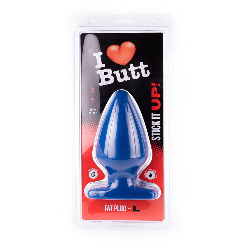 I ♥ Butt - Dikke Buttplug - L - Blauw-Laced-up.nl