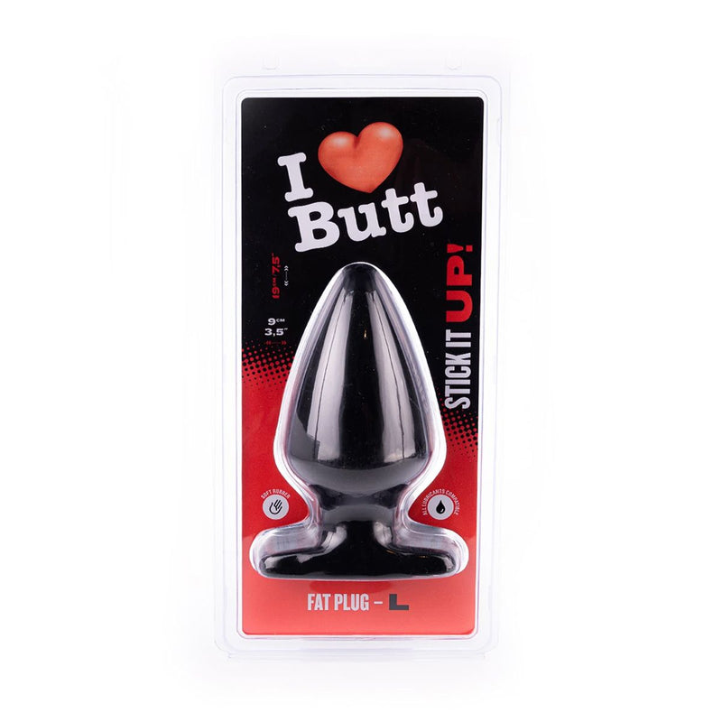 I ♥ Butt - Dikke Buttplug - L - Zwart-Laced-up.nl