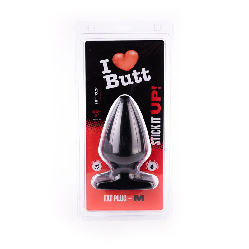 I ♥ Butt - Dikke Buttplug - M - Zwart-Laced-up.nl