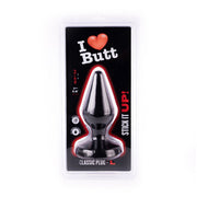 I ♥ Butt - Klassieke Buttplug - L - Zwart-Laced-up.nl