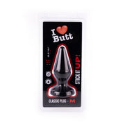 I ♥ Butt - Klassieke Buttplug - M - Zwart-Erotiekvoordeel.nl