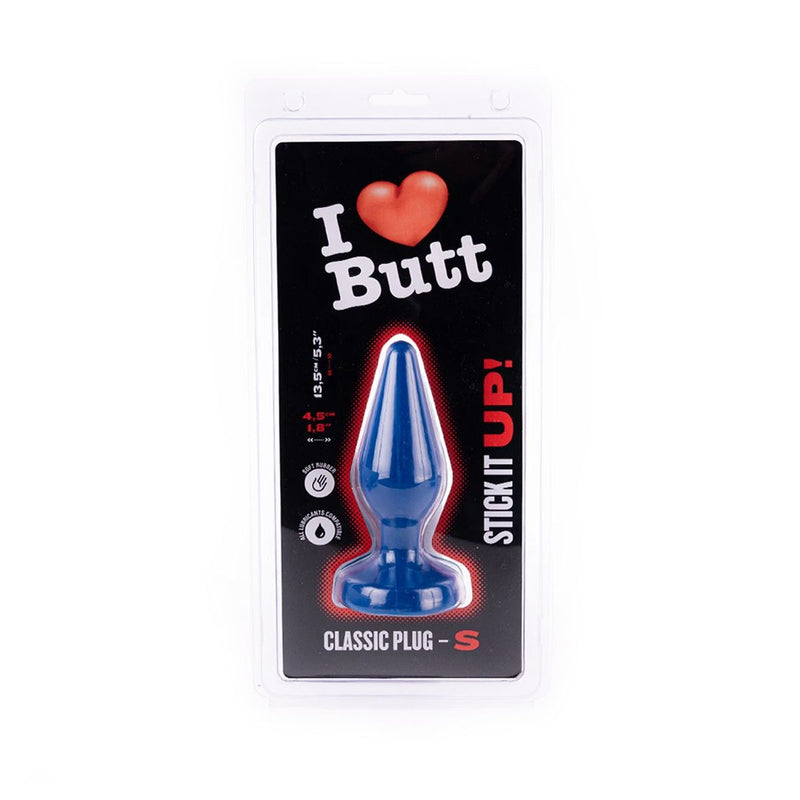 I ♥ Butt - Klassieke Buttplug - S - Blauw-Laced-up.nl