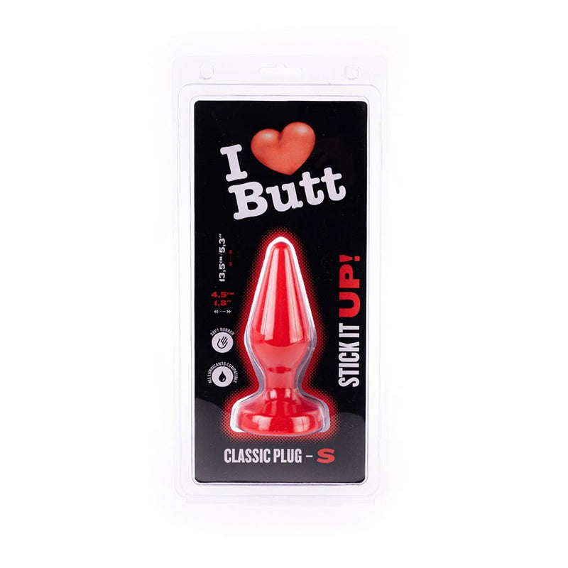 I ♥ Butt - Klassieke Buttplug - S - Rood-Laced-up.nl