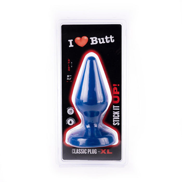 I ♥ Butt - Klassieke Buttplug - XL - Blauw-Laced-up.nl