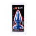 I ♥ Butt - Klassieke Buttplug - XL - Blauw-Laced-up.nl