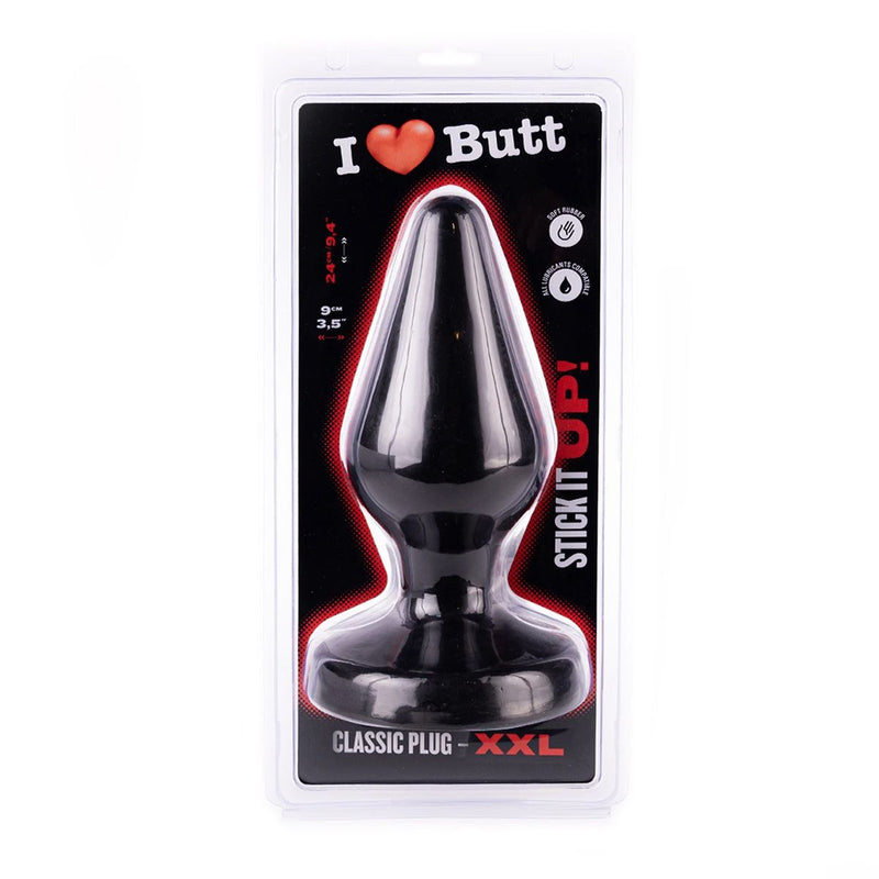 I ♥ Butt - Klassieke Buttplug - XXL - Zwart-Laced-up.nl