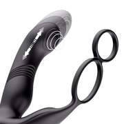 IY - Astex - Stoßender & pulsierender Prostatamassager mit Fernbedienung - Schwarz - Laced-up.nl
