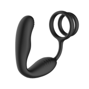 IY - Bruce - Prostaatmassager 360° - Met dubbele penisring - Zwart-Erotiekvoordeel.nl