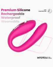 IY - Couty - Koppelvibrator met 360° Oscillatie en App-bediening – Roze-Erotiekvoordeel.nl