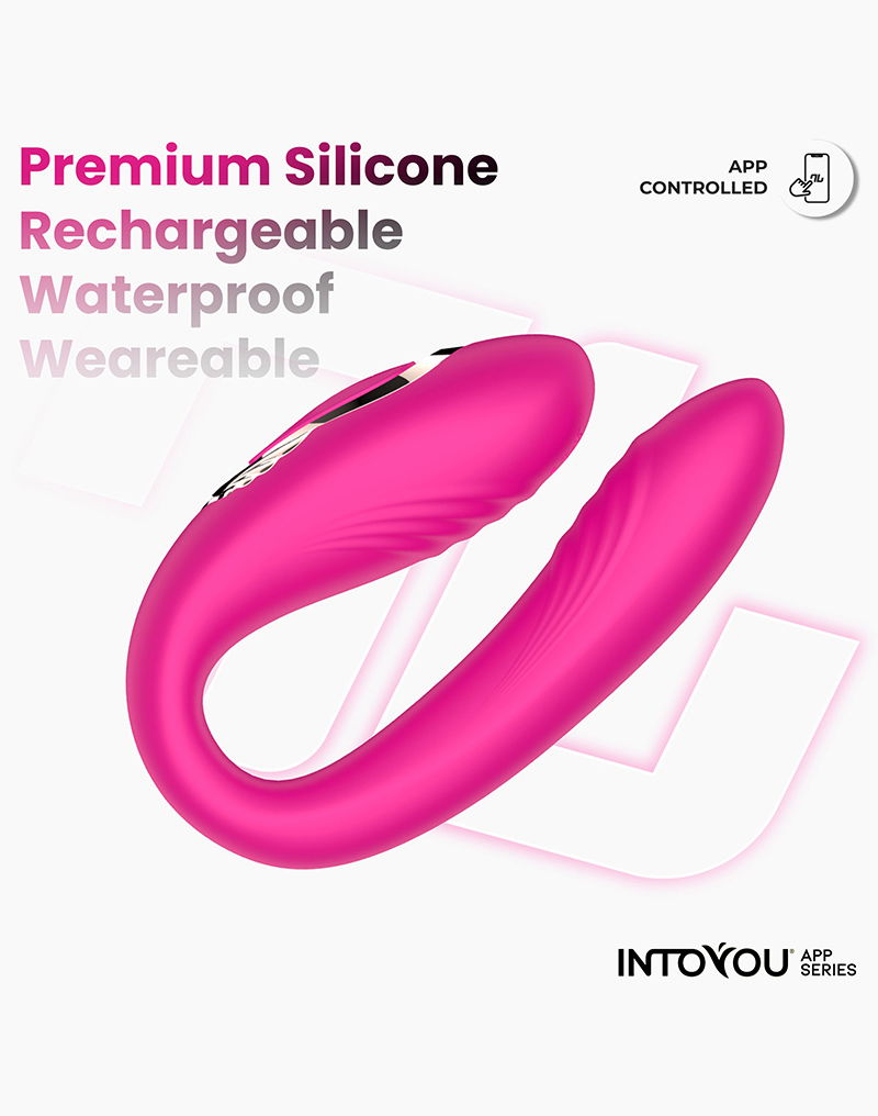 IY - Couty - Koppelvibrator met 360° Oscillatie en App-bediening – Roze-Erotiekvoordeel.nl