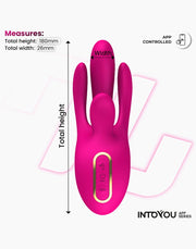 IY - Derek - Clitoris Vibrator - Bewegende Vingers - 3 motoren - App-bediening - Roze-Erotiekvoordeel.nl