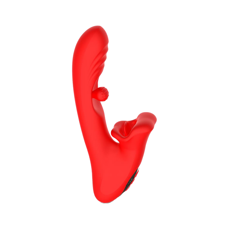 IY - Franky - Knabbelende Vibrator met Roterende Bal - Met App Control - Rood-Erotiekvoordeel.nl