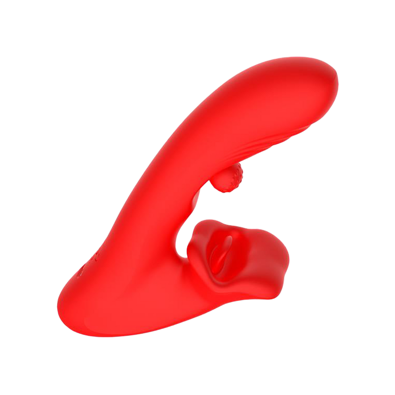 IY - Franky - Knabbelende Vibrator met Roterende Bal - Met App Control - Rood-Erotiekvoordeel.nl