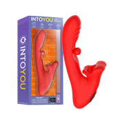 IY - Franky - Knabbelende Vibrator met Roterende Bal - Met App Control - Rood-Erotiekvoordeel.nl