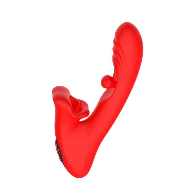 IY - Franky - Knabbelende Vibrator met Roterende Bal - Met App Control - Rood-Erotiekvoordeel.nl