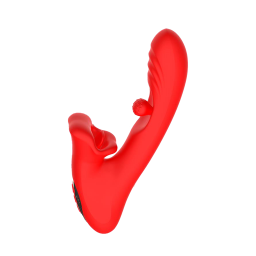 IY - Franky - Knabbelende Vibrator met Roterende Bal - Met App Control - Rood-Erotiekvoordeel.nl
