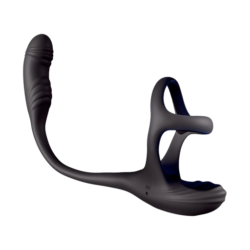 IY - Kamber - Golvende en Vibrerende Anaal Plug met Cockring - Zwart-Erotiekvoordeel.nl