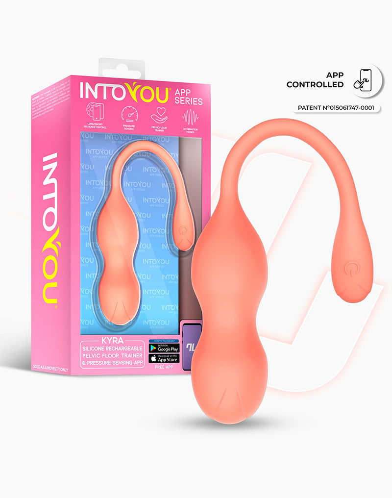 IY - Kyra - App Bediende Bekkenbodemtrainer Vaginaballetjes met Vibratie – Oranje-Erotiekvoordeel.nl