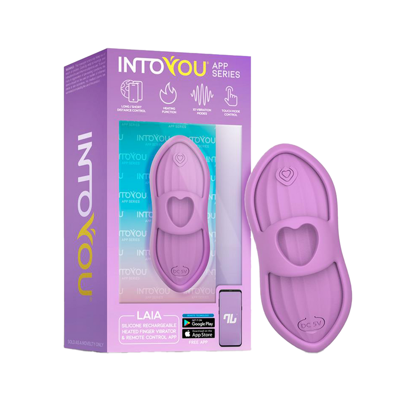 IY - Laia - Verwarmde Vingervibrator - Met App Control - Lila-Erotiekvoordeel.nl