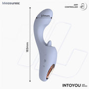 IY - Licky - Likkende Tong Vibrator - Met App Control - Lichtblauw-Erotiekvoordeel.nl