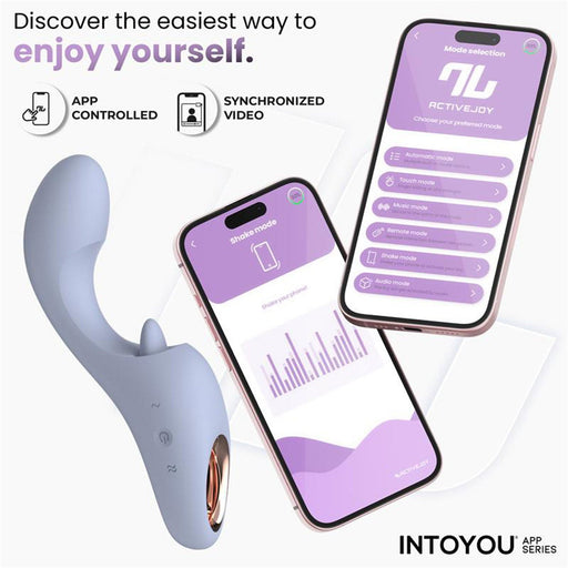 IY - Licky - Likkende Tong Vibrator - Met App Control - Lichtblauw-Erotiekvoordeel.nl
