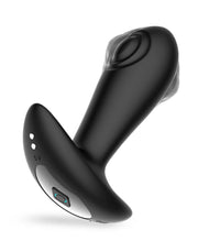 IY Milton - Vibrerende Buttplug met Dubbele Klopfunctie en Afstandsbediening - Zwart-Erotiekvoordeel.nl