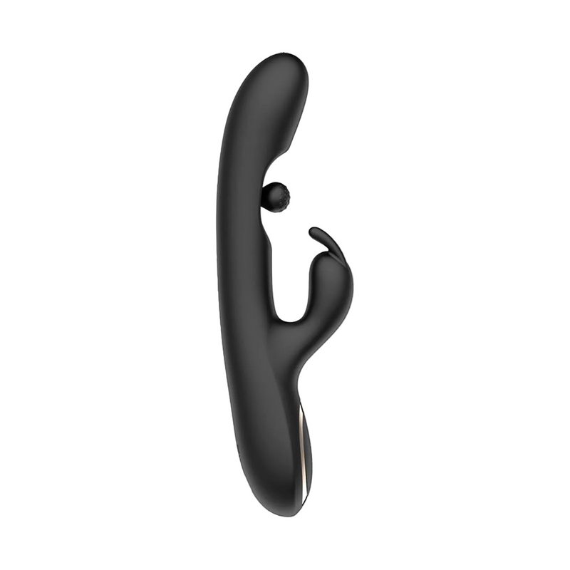 IY - Patty - Rabbit Vibrator met Roterende Bal - Zwart-Erotiekvoordeel.nl