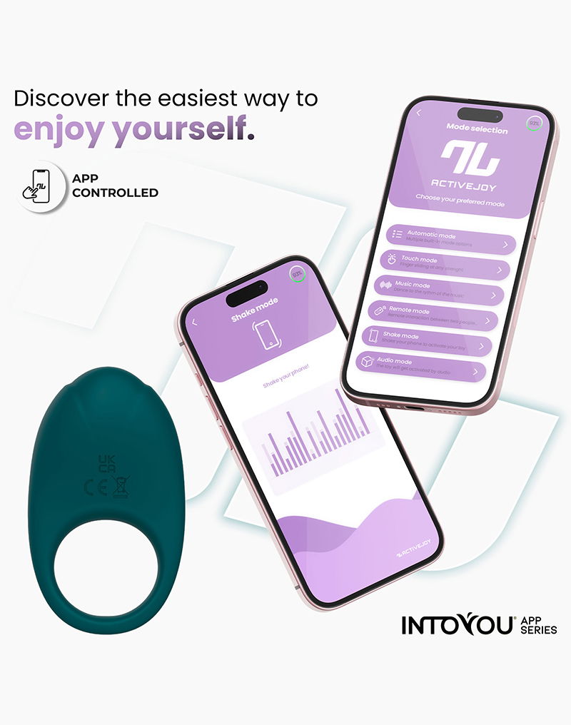IY - Ringo - Vibrerende Cockring - App-bediening - Groen-Erotiekvoordeel.nl