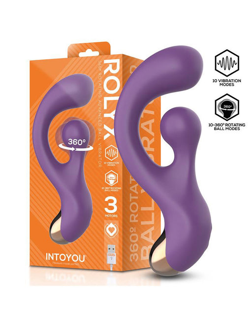 IY - Rolyx - 360º Ronddraaiende Rabbit Vibrator - Paars-Erotiekvoordeel.nl