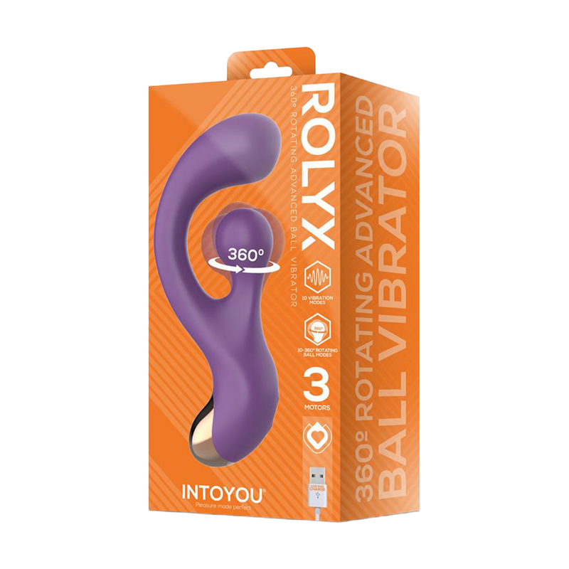 IY - Rolyx - 360º Ronddraaiende Rabbit Vibrator - Paars-Erotiekvoordeel.nl
