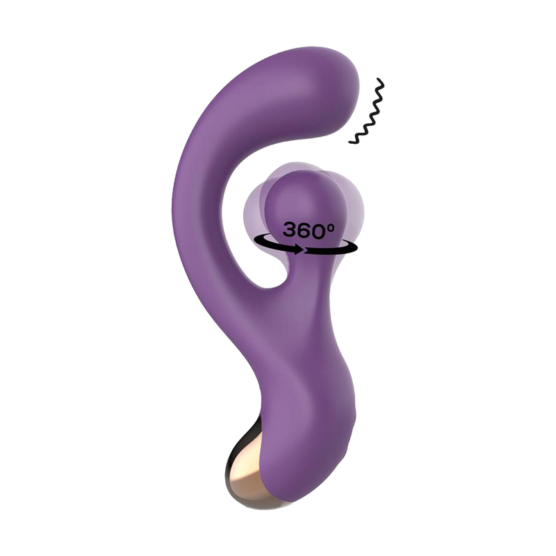 IY - Rolyx - 360º Ronddraaiende Rabbit Vibrator - Paars-Erotiekvoordeel.nl