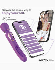 IY Salma - Wand Vibrator met draaiende tong - App-Controlled - Paars-Erotiekvoordeel.nl