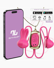 IY Tickly - Vibrerende Tepelklemmen met ketting - App Control - Roze-Erotiekvoordeel.nl