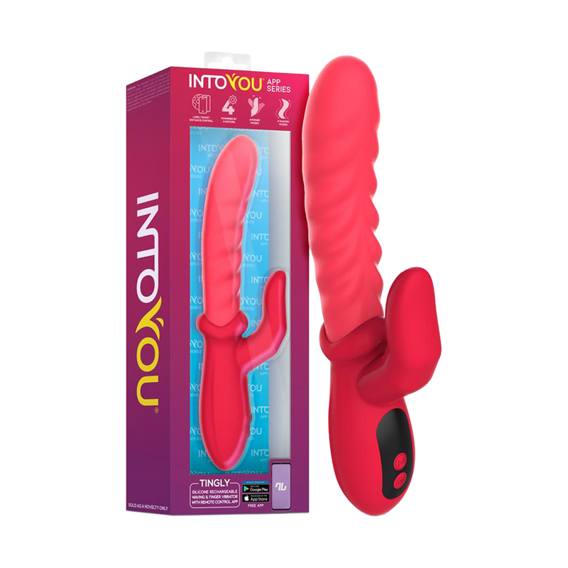IY - Tingly - Golvende Vibrator met Vinger - App Control - Roze-Erotiekvoordeel.nl