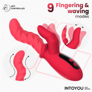 IY - Tingly - Golvende Vibrator met Vinger - App Control - Roze-Erotiekvoordeel.nl