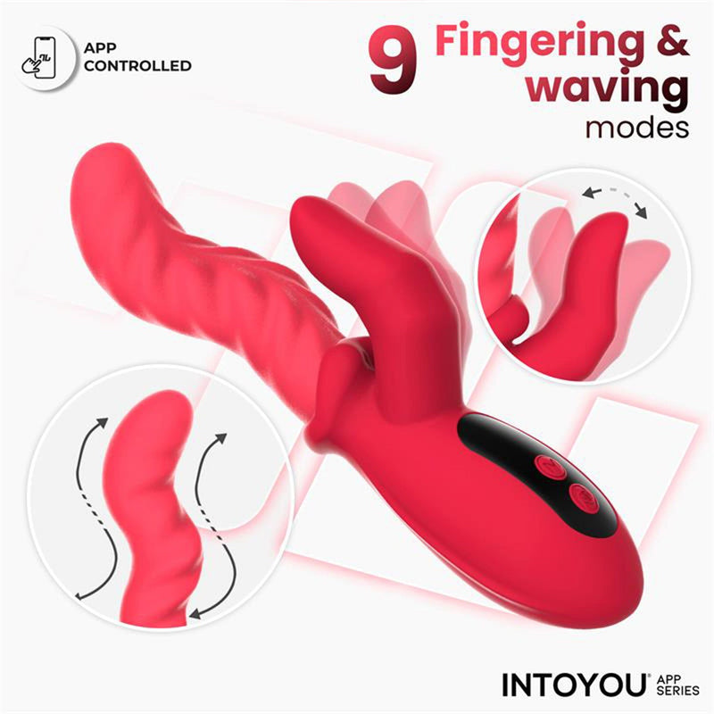 IY - Tingly - Golvende Vibrator met Vinger - App Control - Roze-Erotiekvoordeel.nl